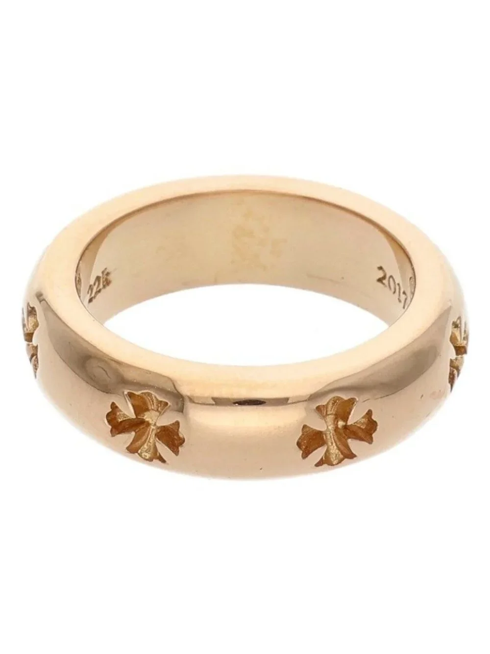 Chrome Hearts 22K Negative CH Plus Gold Ring